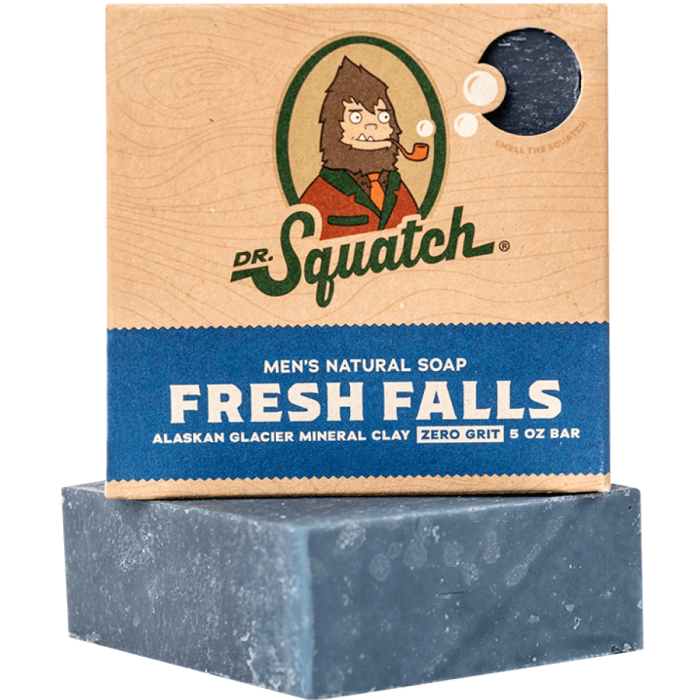Dr. Squatch Men's Natural Bar Soap Fresh Falls - Front view