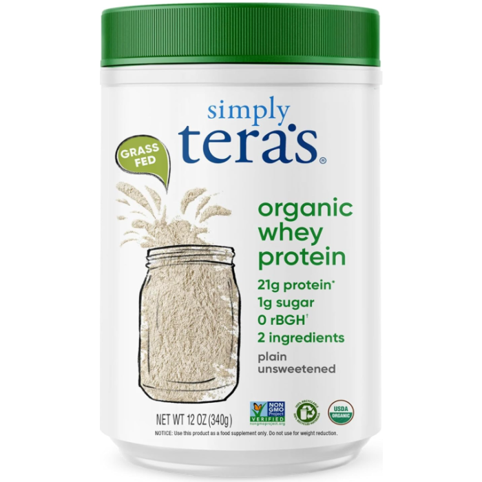 Simply Tera's Organic Plain Whey Protein, 12 oz.