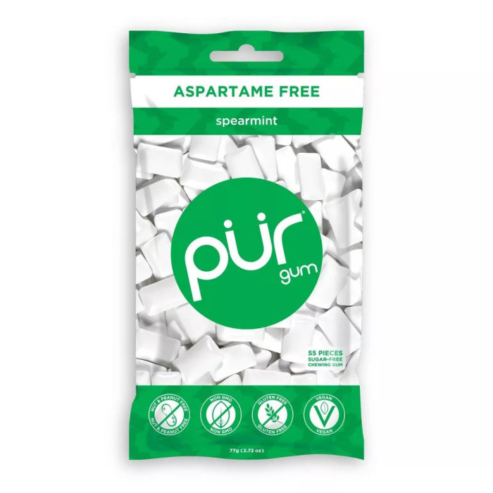 Pur Gum Spearmint 55 Pieces - Front view