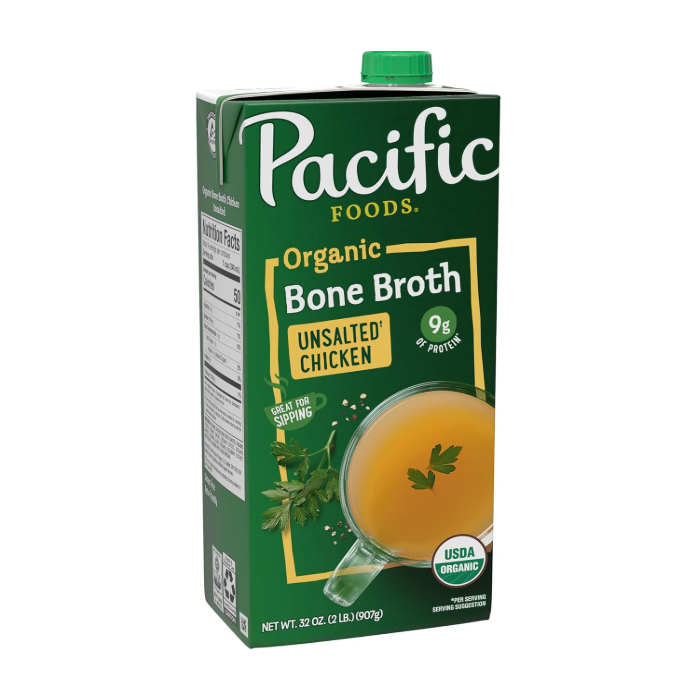 Pacific Foods Chicken Bone Broth Unsalted, 32 oz.