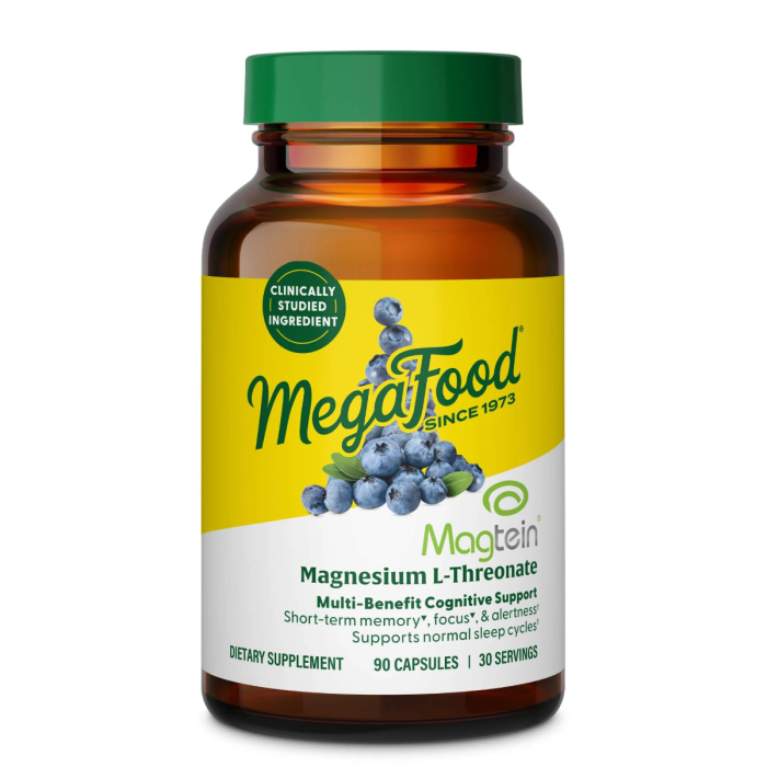 MegaFood Magtein Magnesium L-Threonate - Front view