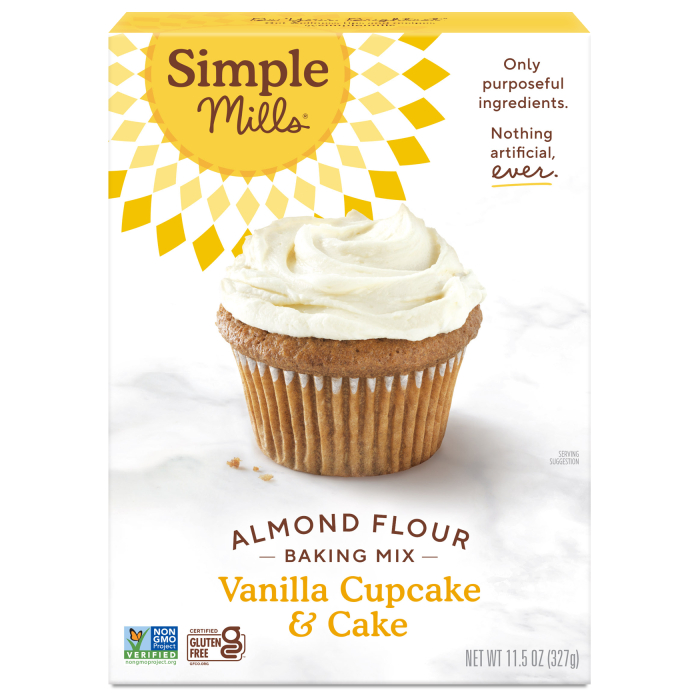 Simple Mills Vanilla Cupcake & Cake Mix, 11.5 oz.