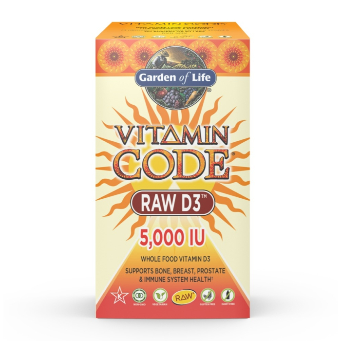 Garden of Life Vitamin Code RAW D3, 5000 IU, 60 Capsules