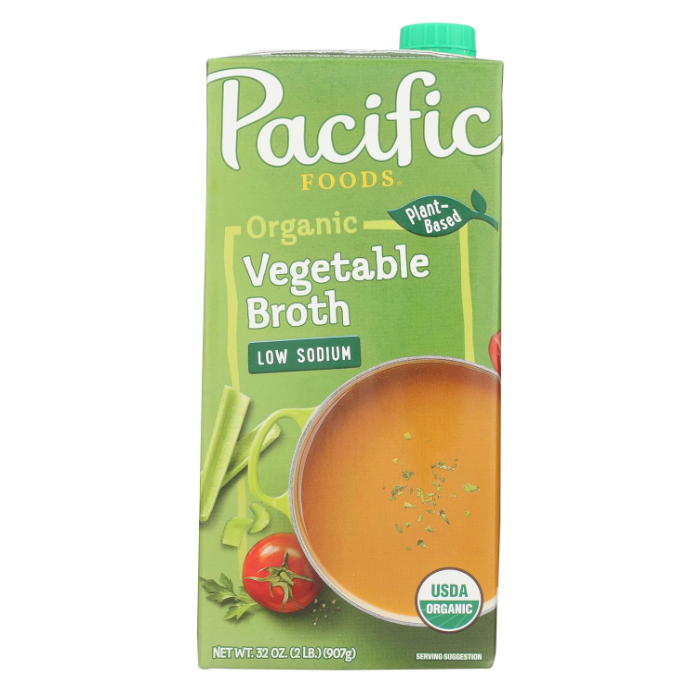 Pacific Foods Vegetable Broth Low Sodium, 32 oz.