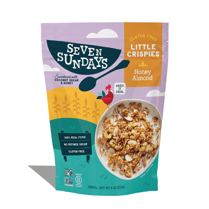 Seven Sundays Honey Almond Little Crispies Cereal - Front view