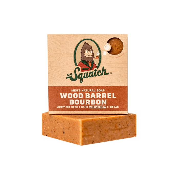 Dr. Squatch Wood Barrel Bourbon Soap Bar, 5 oz.