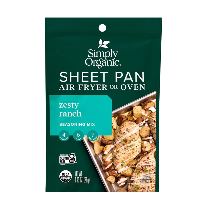 Simply Organic Sheet Pan Seasoning Zesty Ranch - Front view