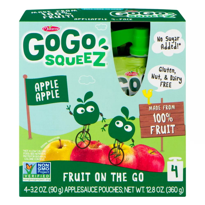 GoGo SqueeZ Apple Apple Applesauce - Front view