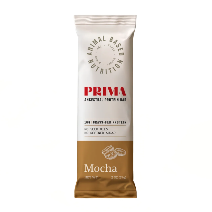 Prima Ancestral Mocha Protein Bar - Front view