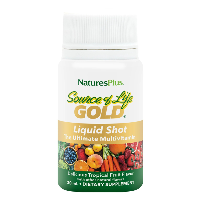 Natures Plus Gold Multivitamin Liquid Shot - Front view