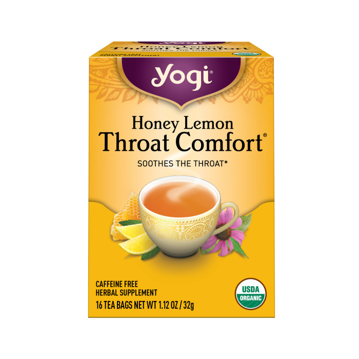 Yogi Tea Honey Lemon Throat Comfort, 16 Tea Bags