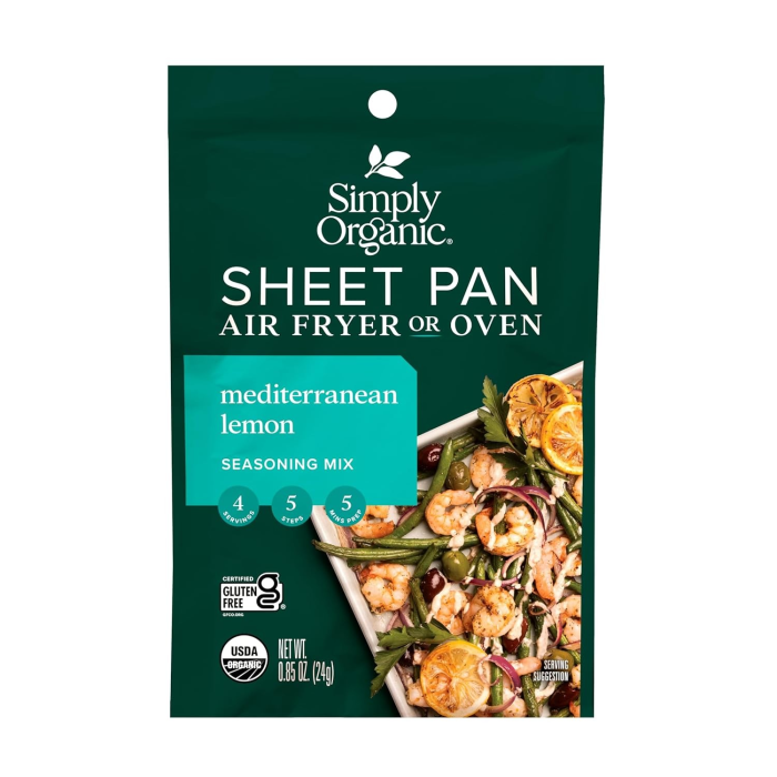 Simply Organic Sheet Pan Seasoning Mediterranean Lemon - Front view