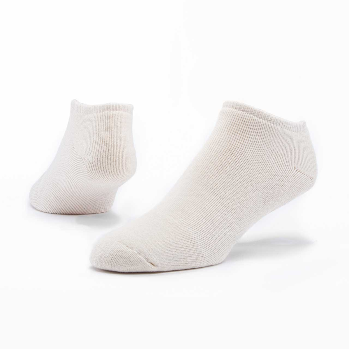 Maggie's Organics Organic Cotton Socks Solid Footie White - Front view