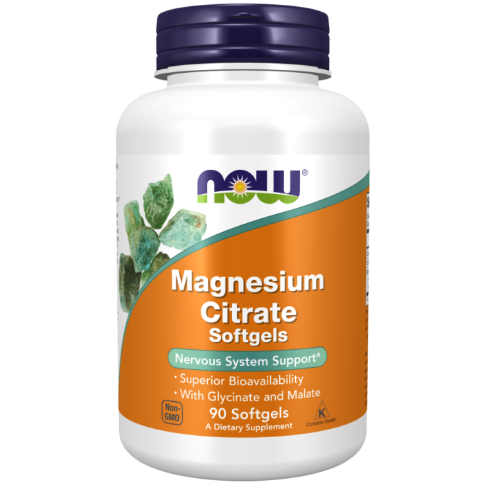 NOW Foods Magnesium Citrate - 90 Softgels