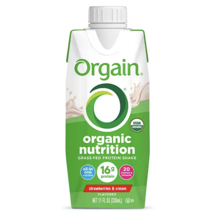 Orgain Organic Nutrition Protein Shake Strawberries & Cream - Front view