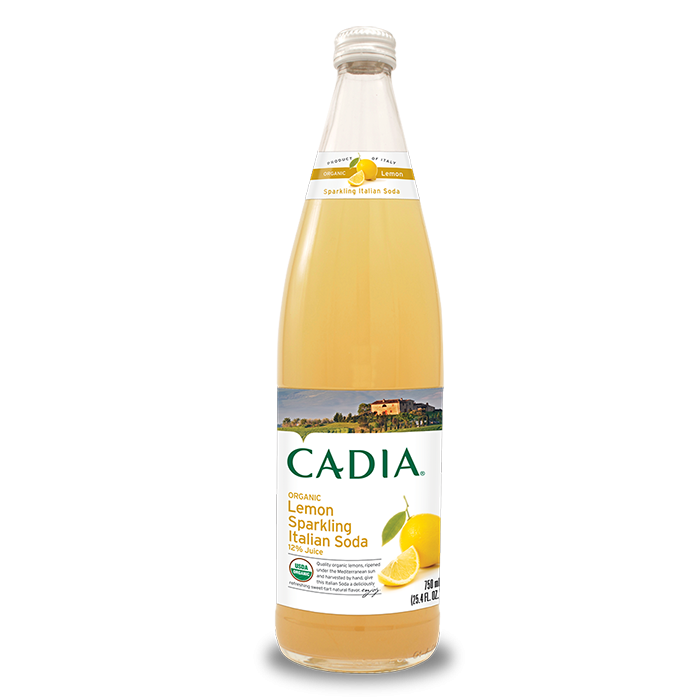 Cadia Organic Lemon Sparkling Italian Soda, 25.4 fl. oz.