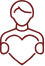 Man holding heart icon